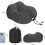 Cuscino da viaggio, cuscino da viaggio in memory foam, cuscino da viaggio con cappuccio, comodo cuscino da viaggio con cappuccio 4