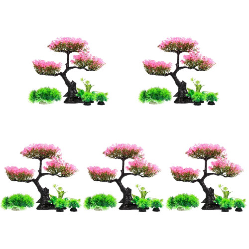 5Ensembles Plantes Fausses Pour Aquarium Décor Réaliste 1