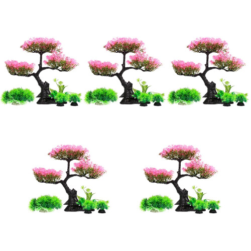 5Ensembles Plantes Fausses Pour Aquarium Décor Réaliste 2