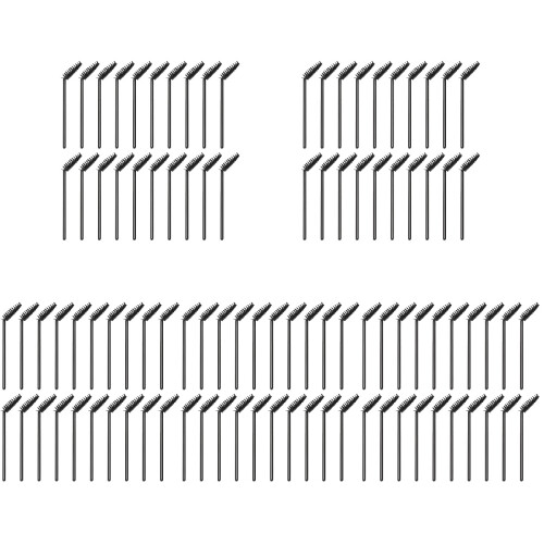 250Pièces Pinceaux Jetables Cils Sourcils Noir Outils 1