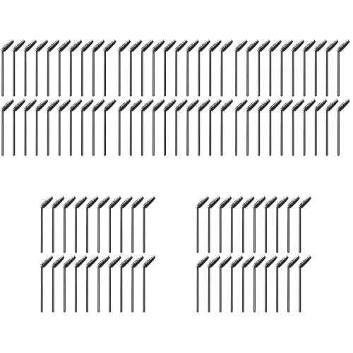 250Pièces Pinceaux Jetables Cils Sourcils Noir Outils 2