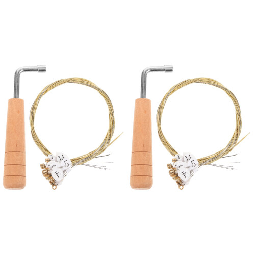 2Ensembles Kit Cordes Métal Lyre Accessoires Instruments Colorés 2