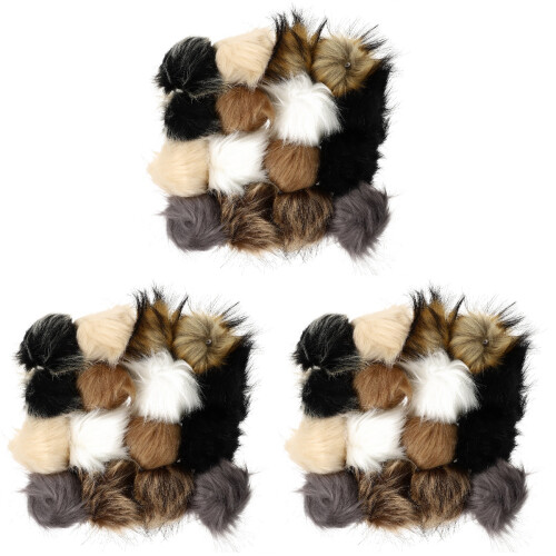 48Pièces Boules En Peluche Multicolores Accessoires Simples DIY 2