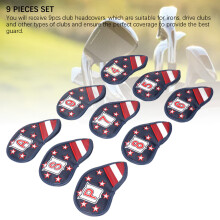 Premium 9Pcs Waterproof Golf Club Headcovers Set