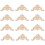 36Pièces Décorations D'angle En Bois Beige Pour Mobilier Élégant 7