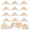 36Pièces Décorations D'angle En Bois Beige Pour Mobilier Élégant 8