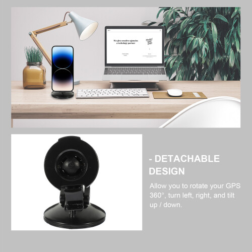Support Ventouse Noir Réglable Pour GPS Rotation 360 2
