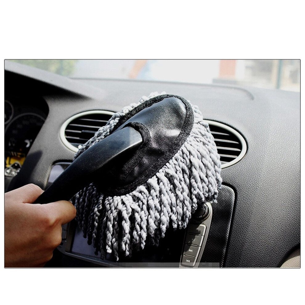 Microfiber Car Wax Brush 30Cm Scratch-Free Dashboard Cleaning Mop Grey 6931385075694