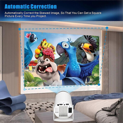 Mini draagbare projector 4K WiFi 6 BT 5.2 verbeterde draagbare projector Full HD 1
