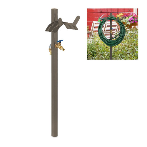 Frittstående kran med slangeholder
