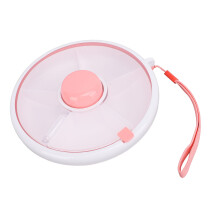 Conjunto giratorio de 5 compartimentos para snacks, rosa, 18 cm