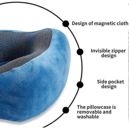 Cuscino da viaggio comodo - Cuscino per aereo - Cuscino per auto - Cuscino da viaggio in memory foam - Cuscino da viaggio - Cuscino da viagg 2
