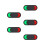 5Pièces Noir Signal Porte 5
