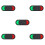 5Pièces Noir Signal Porte 6