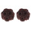 2Pièces Accessoire Chignon Marron Fleurs Facile Volume 2