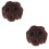 2Pièces Accessoire Chignon Marron Fleurs Facile Volume 6