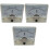 3Pièces Pointeurs Voltmetre Analogiques Blancs En ABS Durable 3