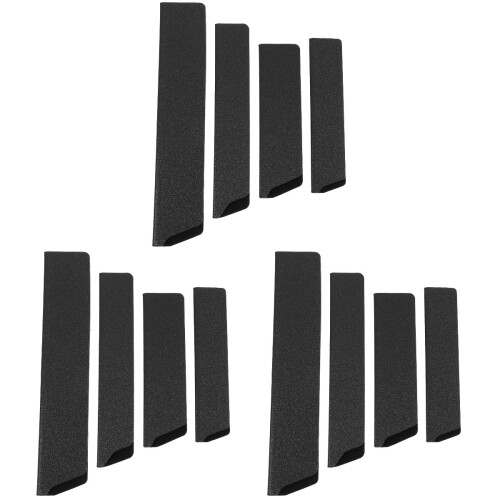 12Pièces Protectrice Couteau Cuisine Noir ABS Portable 1