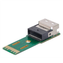 PCI-E Slimline SAS 4.0 SFF-8654 4i 38pin to SFF-8654 38pin Male to Female Extender Adapter Test Tools