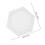 3Pièces Toile À Peindre Blanche Coton+bois Cadre Hexagonal Stable 2
