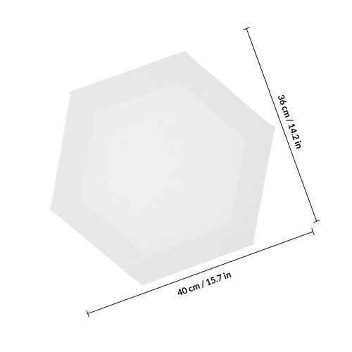 3Pièces Toile À Peindre Blanche Coton+bois Cadre Hexagonal Stable 1