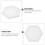 3Pièces Toile À Peindre Blanche Coton+bois Cadre Hexagonal Stable 7