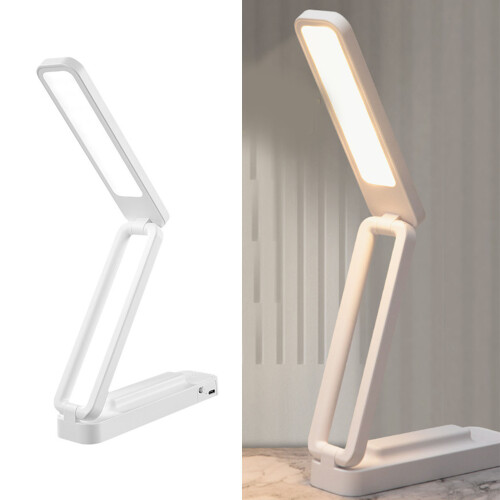 Foldable Rechargeable Desk Lamp 3-Color Touch Dimming 2000mAh White