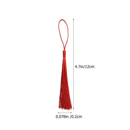 20Pièces Décor Lanternes Suspendues Pompons Rouges Accessoires Coton 2