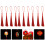 20Pièces Décor Lanternes Suspendues Pompons Rouges Accessoires Coton 11