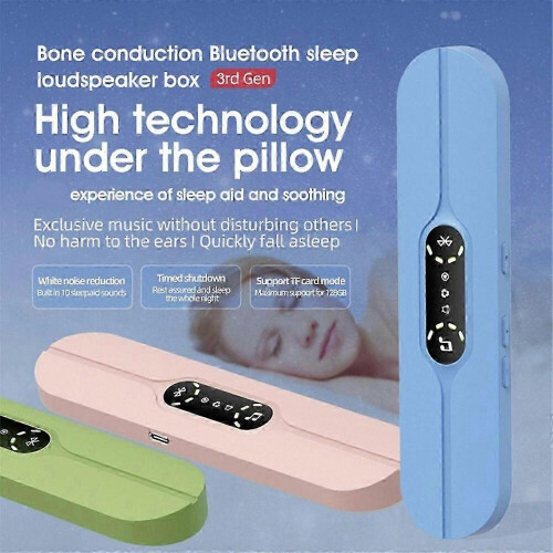 Wireless Bluetooth Sleep Speaker with Bone Conduction Technology Pink Music Box 1
