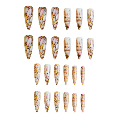 Rabbit Easter Fake Nails, Zero Pressure, Resin Material 1