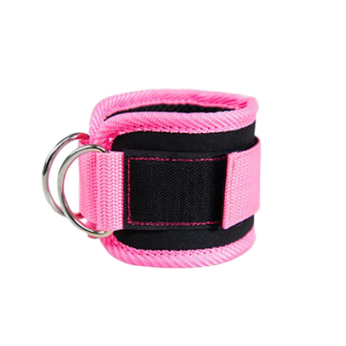 1 Pair Adjustable D-Ring Ankle Straps for Leg and Glute Workouts