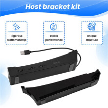 IPEGA Main Unit Bracket, Horizontal Stand for PS5 Pro/for PS5 Slim Console with 4-Port USB Hub, Base Holder for PS5 Accessories