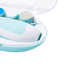 6-in-1 Electric Baby Nail Trimmer Sky Blue 500rpm Cordless & Low Noise