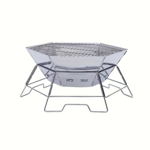 Foldable Stainless Steel Camping Charcoal Grill