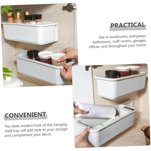 Wall Mounted Storage Organizer with SelfAdhesive NoDrill Design for Bathroom Kitchen SpaceSaving 2