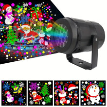 360 Rotating LED Christmas Projector Night Light - Snowflake Projection Lamp for Festive Home Decor, Parties, and Gifts