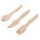 6Ensembles Couverts Bois Beige Jetables Fourchette Couteau 9