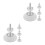 2Ensembles Fixations Portillon Bébé ABS Métal Réglable Perçage 5