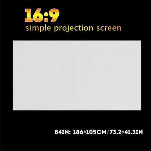 84 inch projectorgordijn, draagbaar projectiescherm 1
