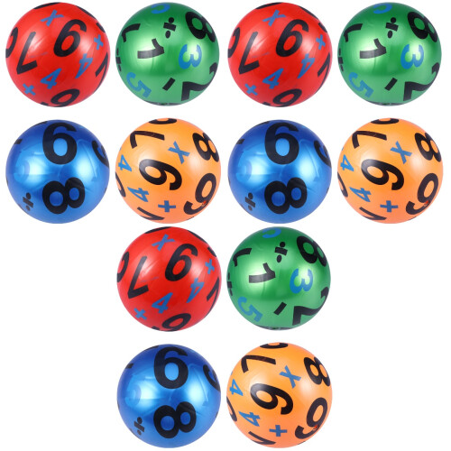12Pièces Ballons Numérotés Jouets Enfant PVC Durable 2