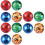 12Pièces Ballons Numérotés Jouets Enfant PVC Durable 7