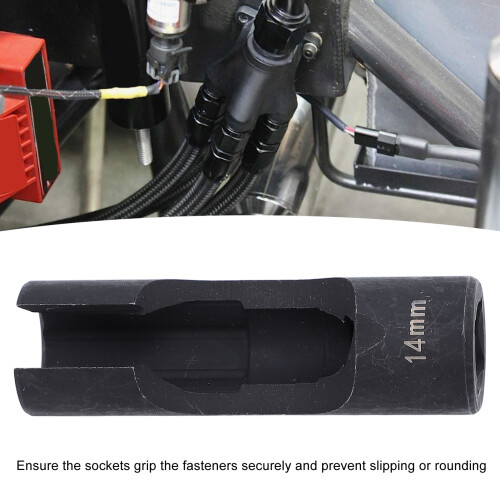1/2in Drive Chrome Vanadium Fuel Line Socket for Injector and Sensor Tasks 2