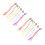 12Pièces Accessoires Synthétiques Multicolores Pour Filles 9