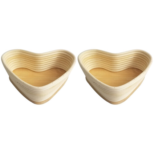 2Pièces Panier À Pain Khaki En Vigne Pour Cuisson 1