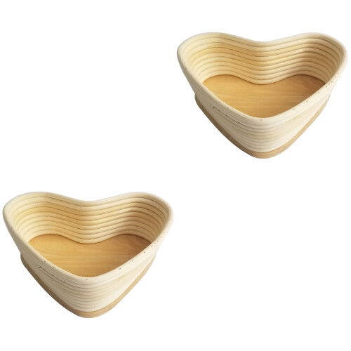 2Pièces Panier À Pain Khaki En Vigne Pour Cuisson 2