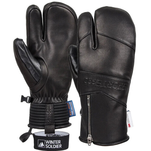 Winter Ski Gloves - Goatskin Leather Mittens