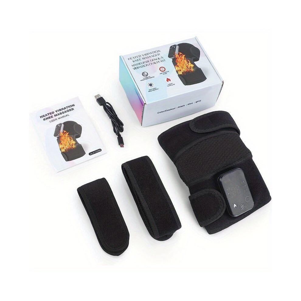 Tm Black Cordless Heating Knee Pad With Massage Function