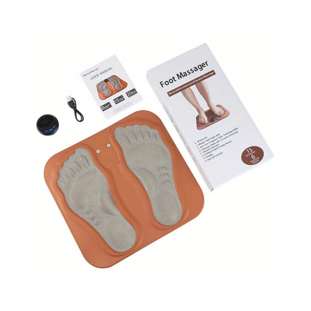 Tm Orange Rechargeable 3D Foot Massager Pad Â Foldable Acupressure Mat Â