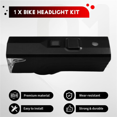 Bicycle Front Light Rechargeable Bike Headlight with Horn Wireless Remote Control Bicycle Flashlight for Riding 1